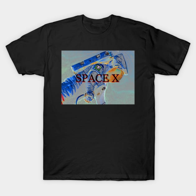 Space X face mask design A T-Shirt by dltphoto